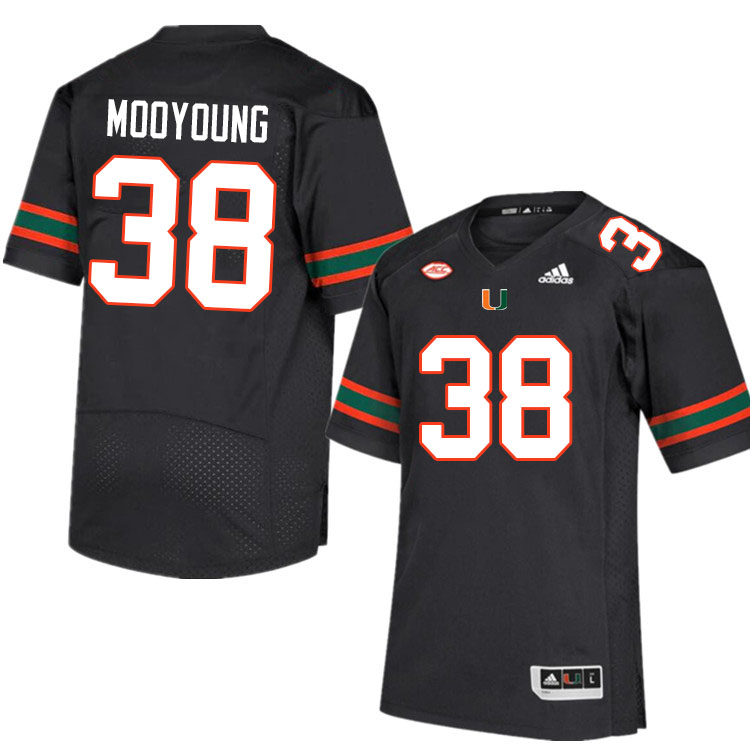 Men #38 Myles Mooyoung Miami Hurricanes College Football Jerseys Sale-Black